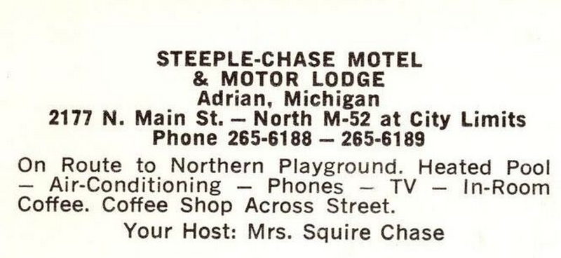 Steeplechase Motel (Steeple-Chase Motel, Spotted Cow) - Postcard (newer photo)